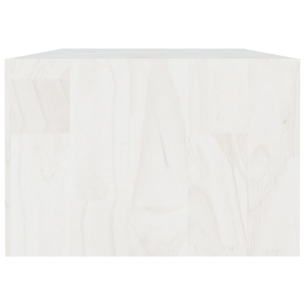 vidaXL Couchtisch Weiß 110x50x34 cm Massivholz Kiefer