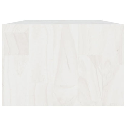 vidaXL Couchtisch Weiß 110x50x34 cm Massivholz Kiefer
