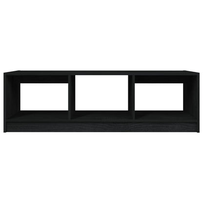 vidaXL Couchtisch Schwarz 110x50x34 cm Massivholz Kiefer