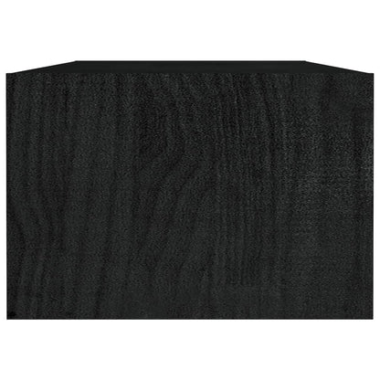 vidaXL Couchtisch Schwarz 110x50x34 cm Massivholz Kiefer