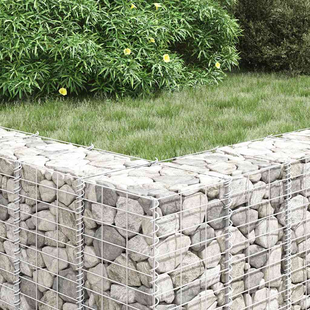 vidaXL Gabionen-Hochbeete 3 Stk. 30x30x100 cm Eisen