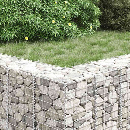 vidaXL Gabionen-Hochbeete 3 Stk. 30x30x100 cm Eisen