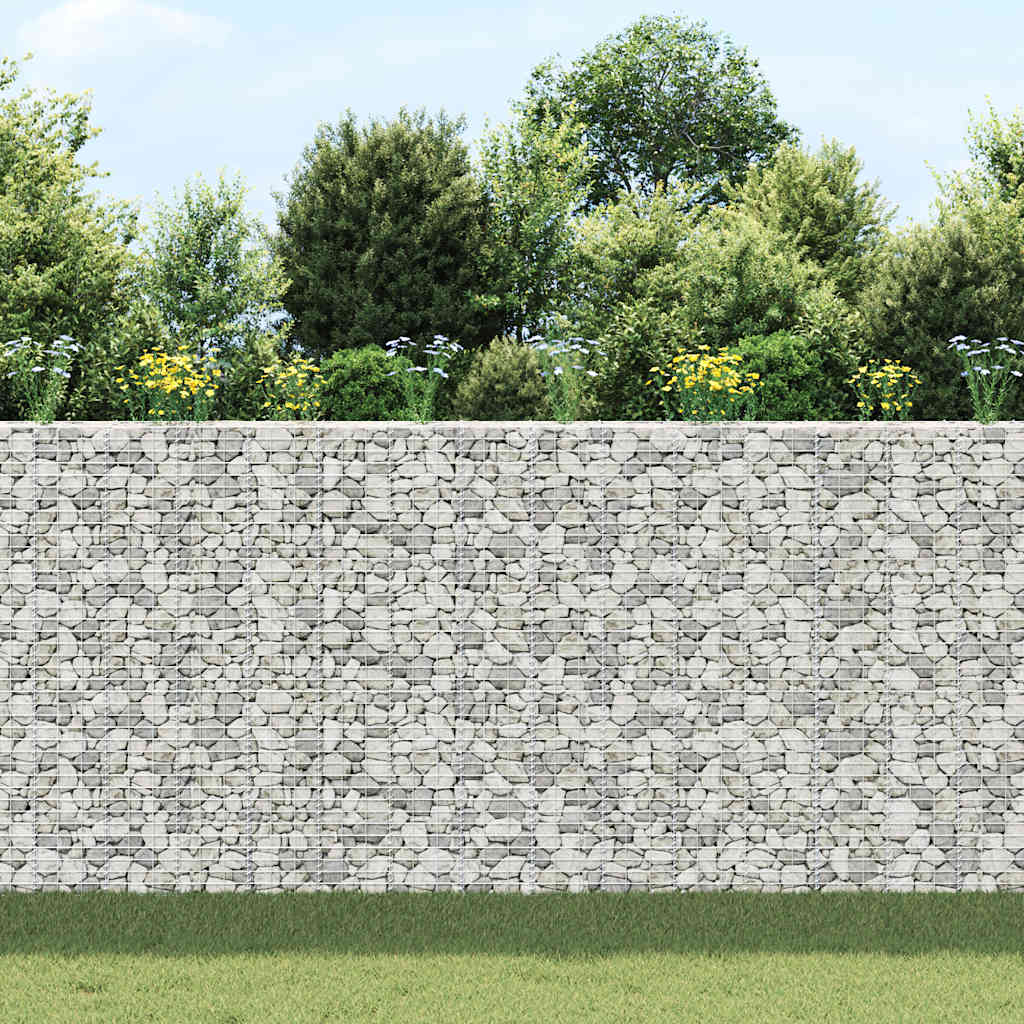 vidaXL Gabionen-Hochbeete 3 Stk. 30x30x200 cm Eisen