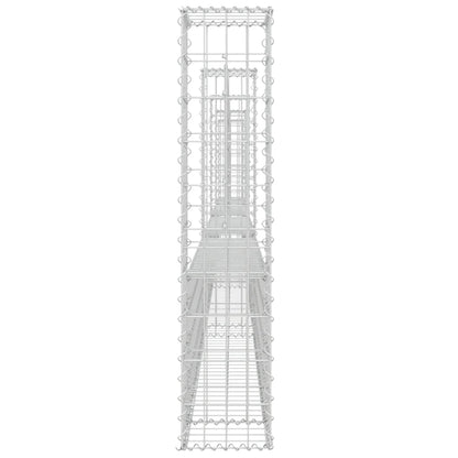 vidaXL Gabion en forme de U avec 5 poteaux, fer 500x20x100 cm