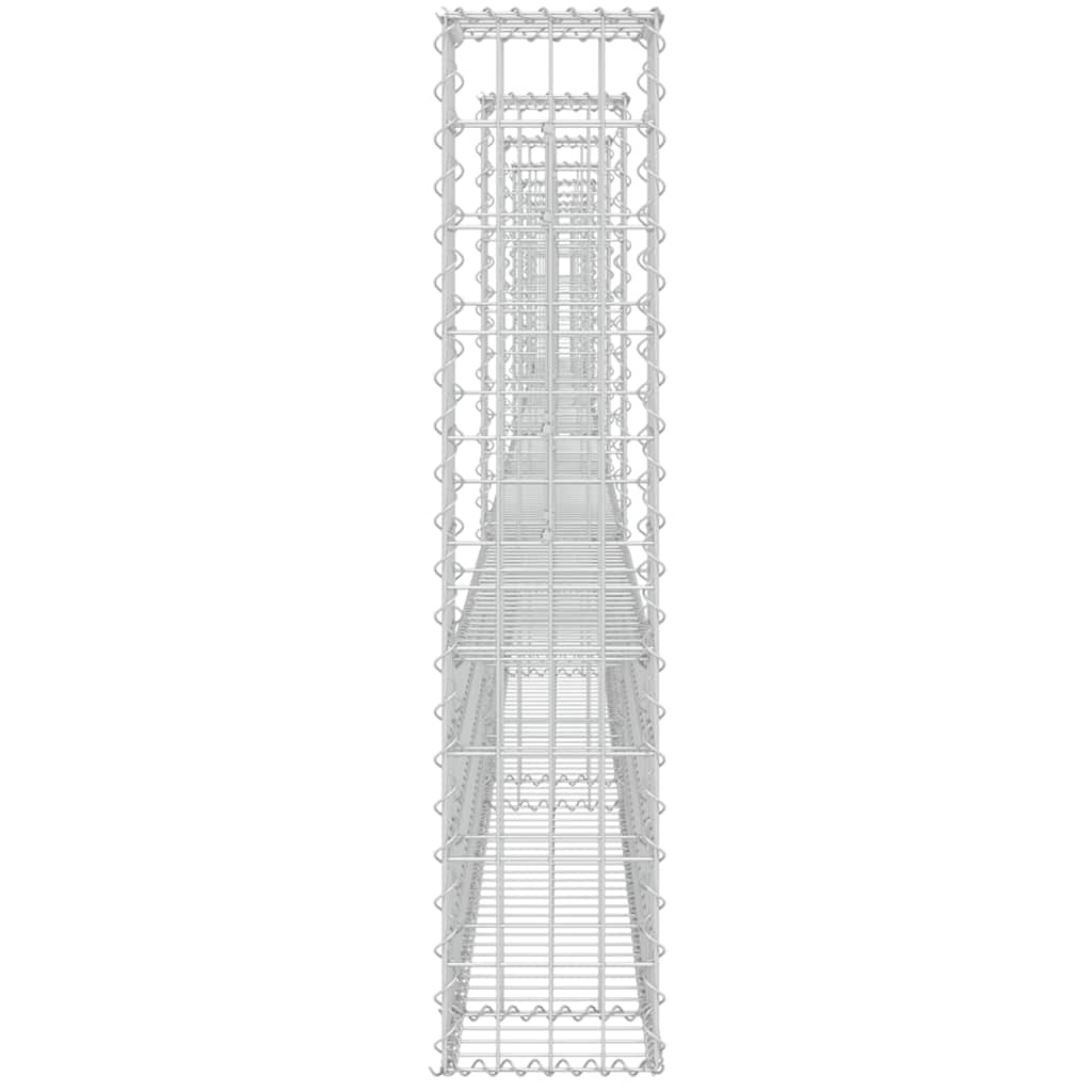 vidaXL Gabionenkorb en U avec 8 poteaux en fer 860x20x100 cm