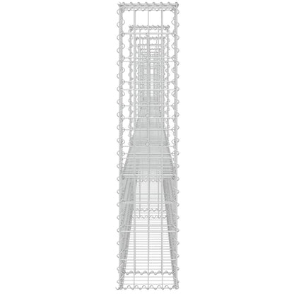 vidaXL Gabionenkorb en U avec 8 poteaux en fer 860x20x100 cm