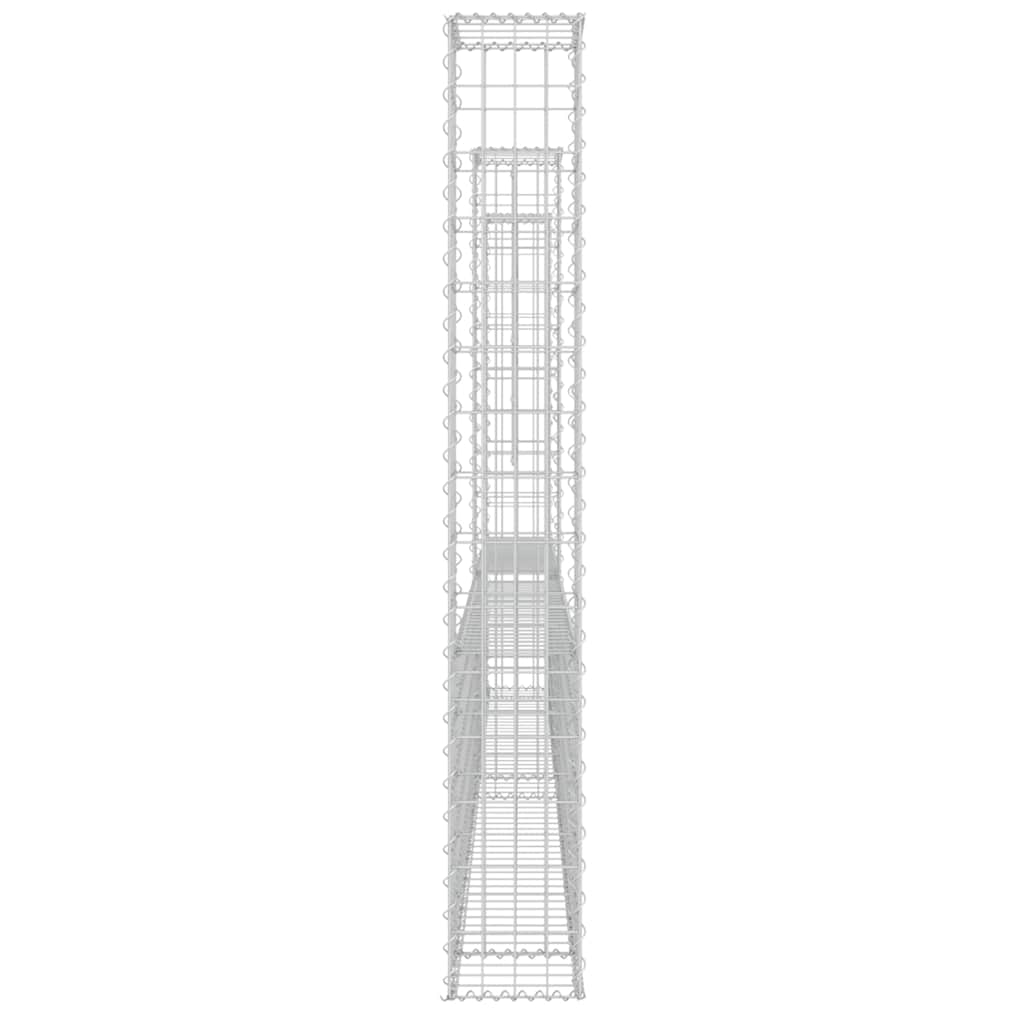 vidaXL Gabion en U avec 3 piliers en fer 260x20x150 cm