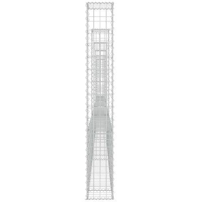 vidaXL Gabion en U avec 6 poteaux en fer 620x20x150 cm