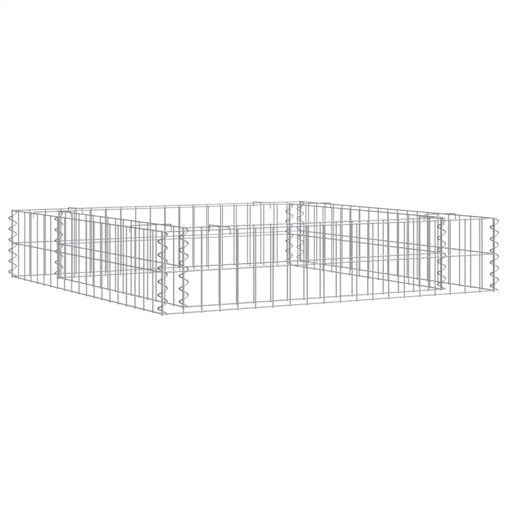 vidaXL Gabionen-Hochbeet Verzinkter Stahl 100x100x20 cm