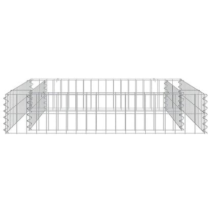 vidaXL Gabionen-Hochbeet Verzinkter Stahl 100x100x20 cm