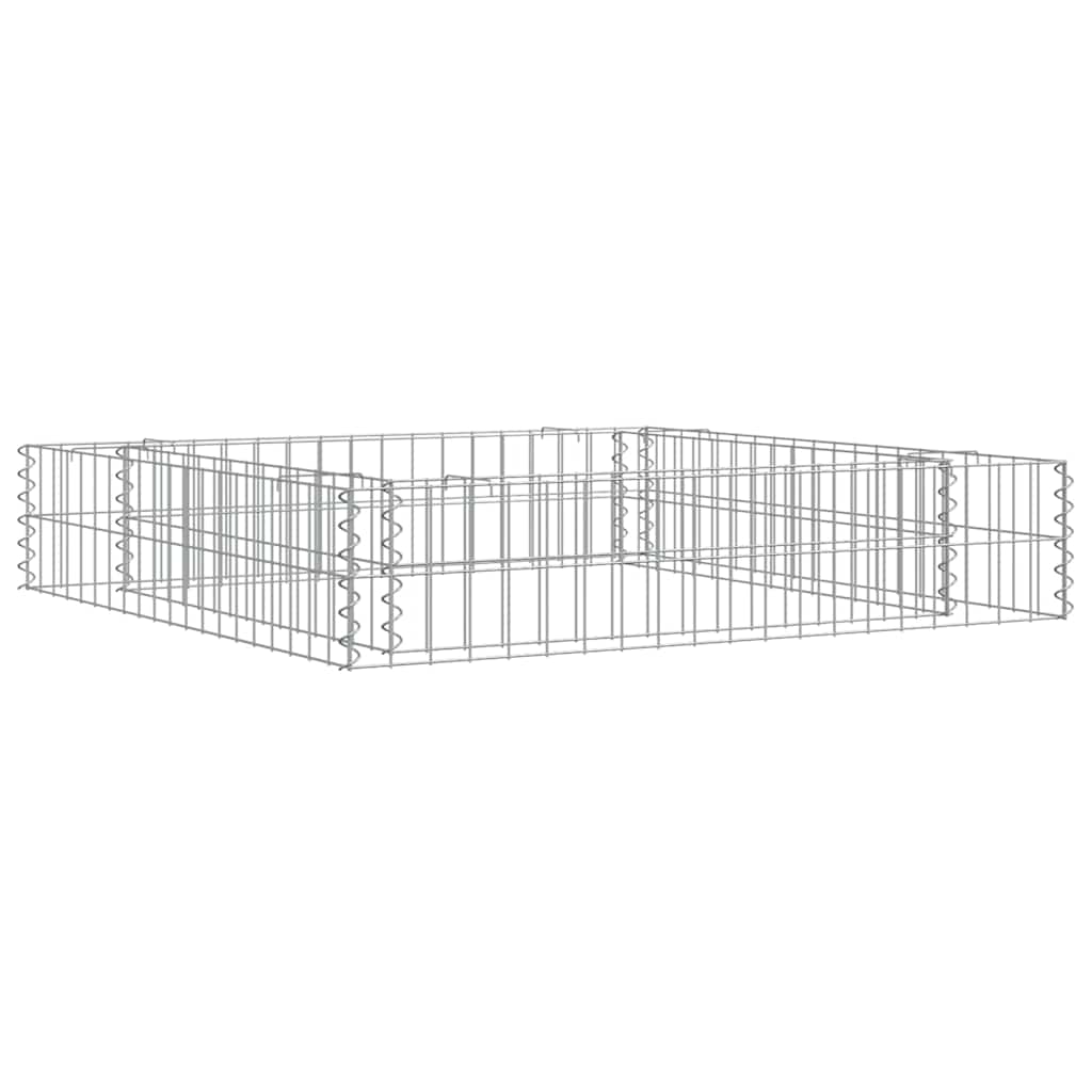 vidaXL Gabionen-Hochbeet Verzinkter Stahl 100x100x20 cm