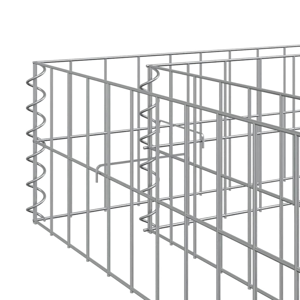 vidaXL Gabionen-Hochbeet Verzinkter Stahl 100x100x20 cm