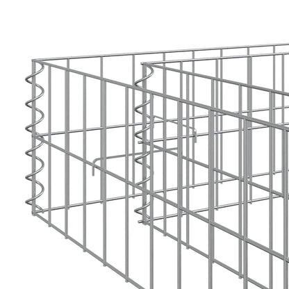 vidaXL Gabionen-Hochbeet Verzinkter Stahl 100x100x20 cm