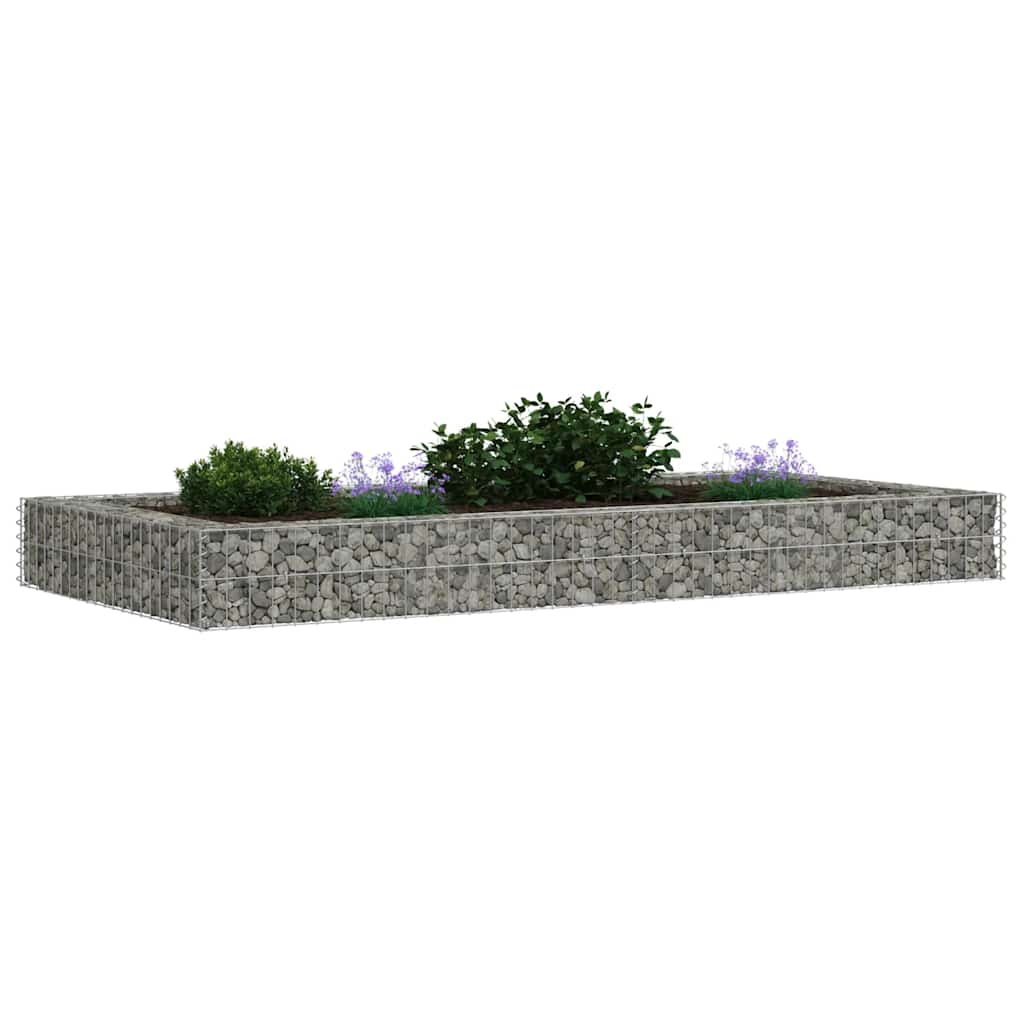 vidaXL Gabionen-Hochbeet Verzinkter Stahl 200x100x20 cm
