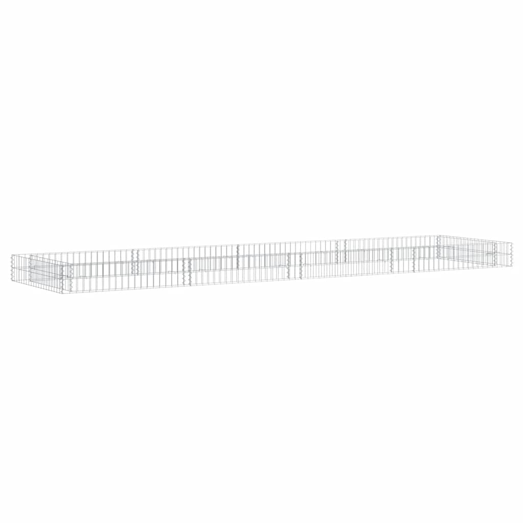 vidaXL Gabionen-Hochbeet Verzinkter Stahl 400x100x20 cm