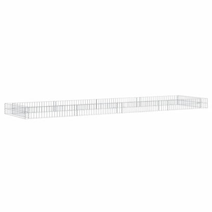 vidaXL Gabionen-Hochbeet Verzinkter Stahl 400x100x20 cm