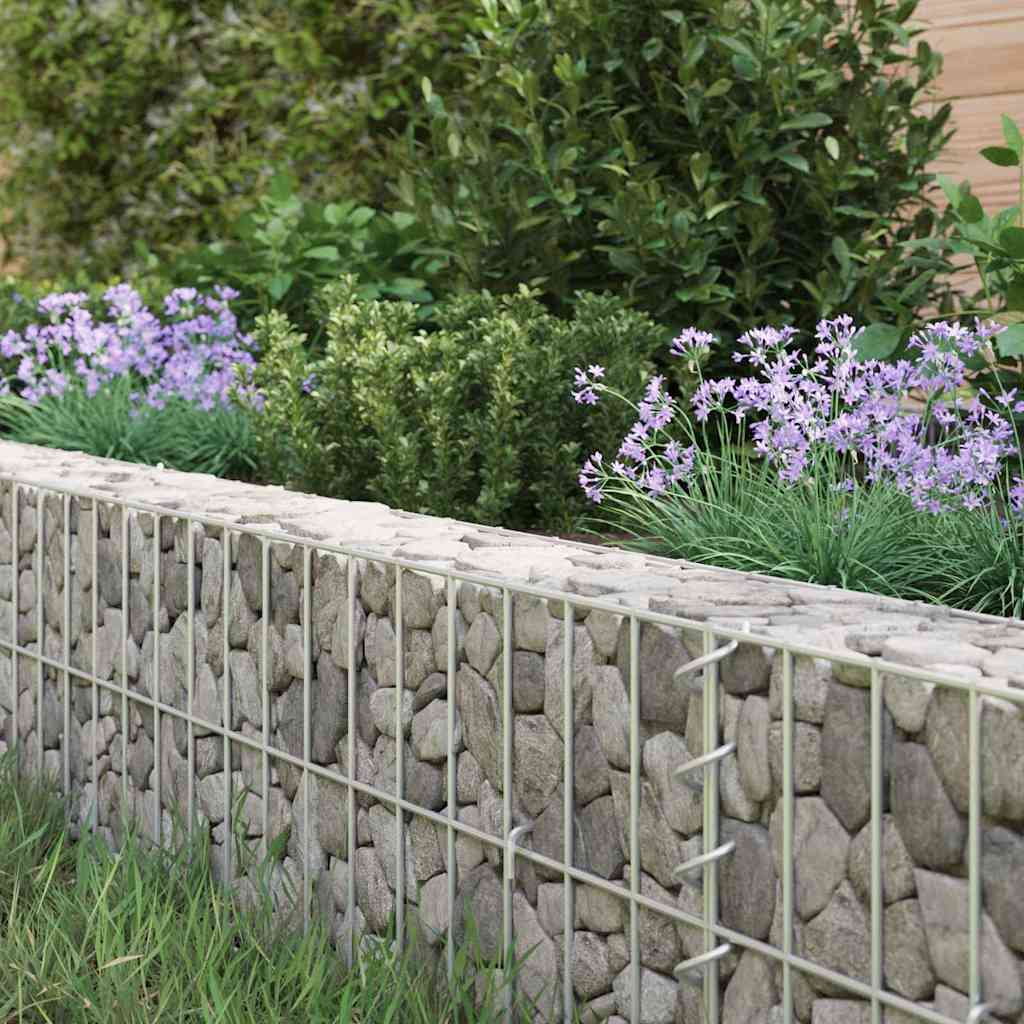 vidaXL Gabionen-Hochbeet Verzinkter Stahl 400x100x20 cm