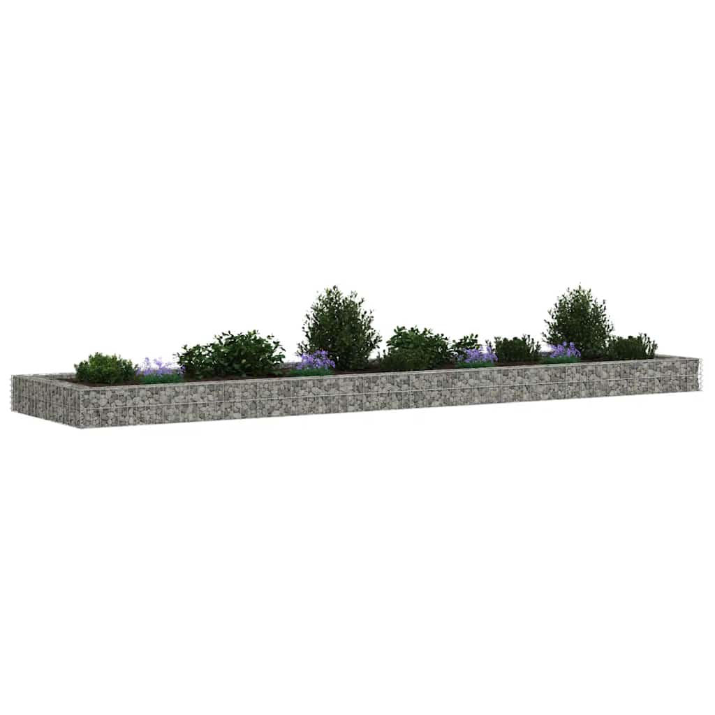 vidaXL Gabionen-Hochbeet Verzinkter Stahl 400x100x20 cm