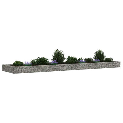 vidaXL Gabionen-Hochbeet Verzinkter Stahl 400x100x20 cm