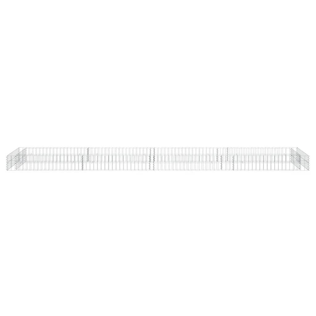 vidaXL Gabionen-Hochbeet Verzinkter Stahl 400x100x20 cm