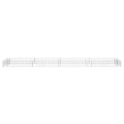 vidaXL Gabionen-Hochbeet Verzinkter Stahl 400x100x20 cm