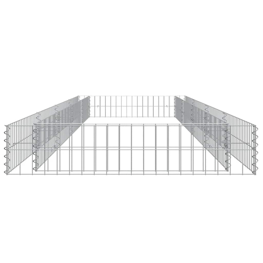 vidaXL Gabionen-Hochbeet Verzinkter Stahl 400x100x20 cm