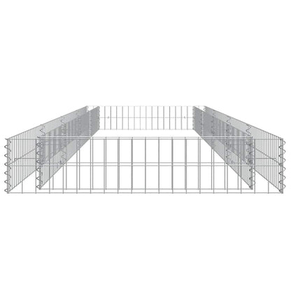 vidaXL Gabionen-Hochbeet Verzinkter Stahl 400x100x20 cm