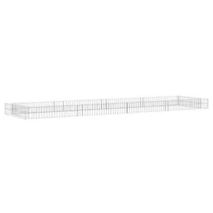 vidaXL Gabionen-Hochbeet Verzinkter Stahl 400x100x20 cm