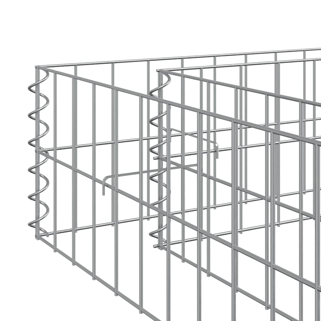 vidaXL Gabionen-Hochbeet Verzinkter Stahl 400x100x20 cm