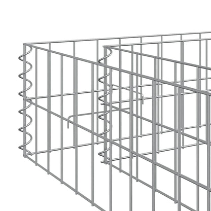 vidaXL Gabionen-Hochbeet Verzinkter Stahl 400x100x20 cm