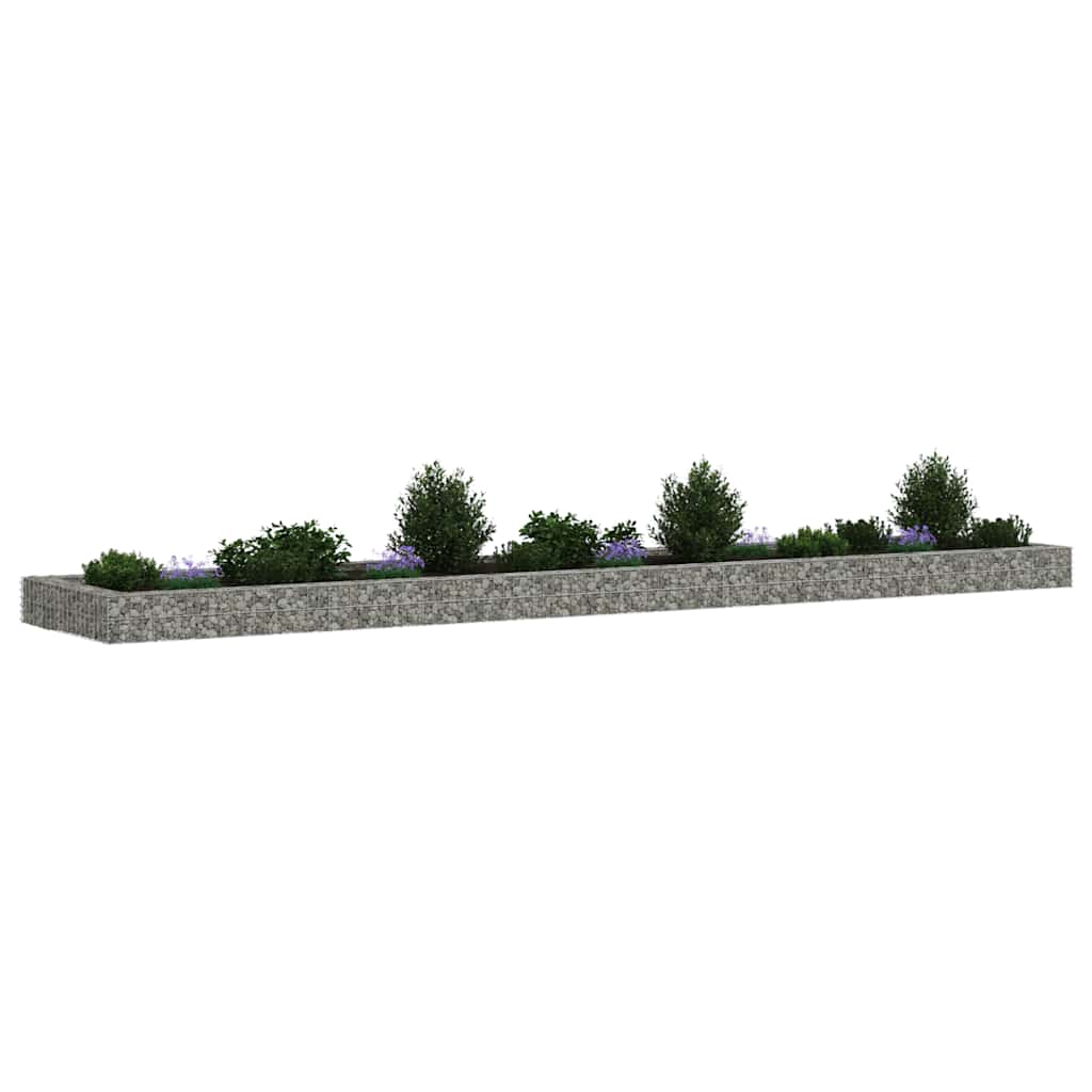 vidaXL Gabionen-Hochbeet Verzinkter Stahl 500x100x20 cm