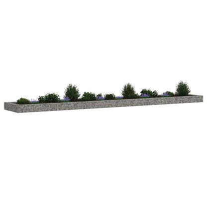 vidaXL Gabionen-Hochbeet Verzinkter Stahl 600x100x20 cm