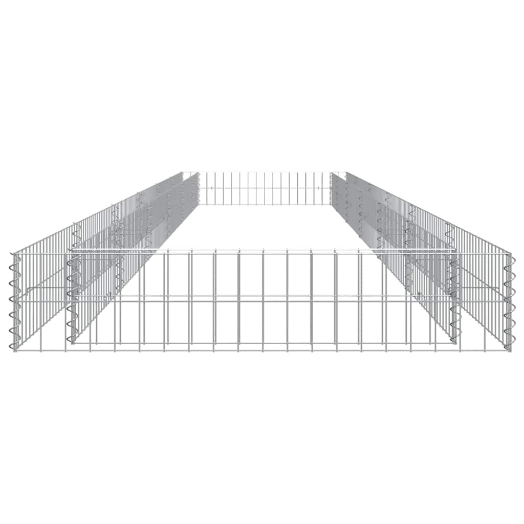 vidaXL Gabionen-Hochbeet Verzinkter Stahl 600x100x20 cm