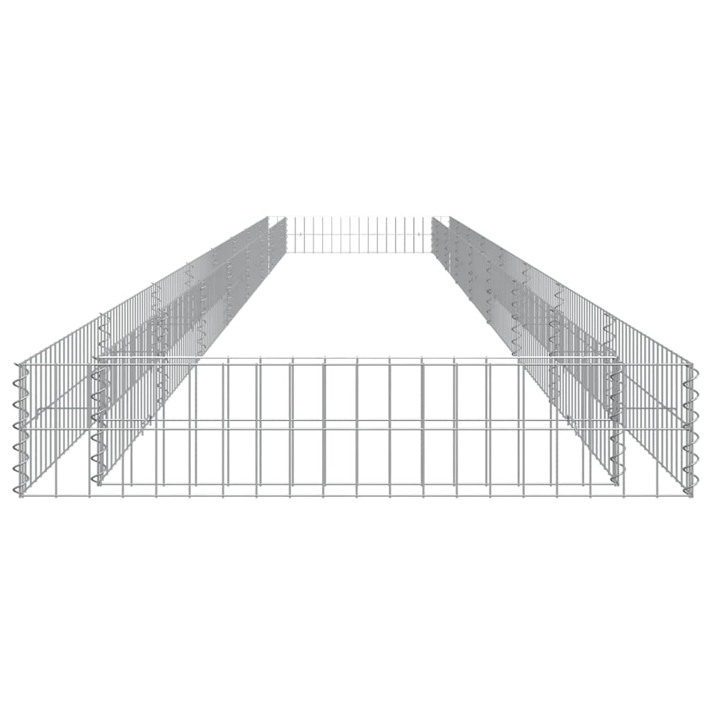vidaXL Gabionen-Hochbeet Verzinkter Stahl 800x100x20 cm