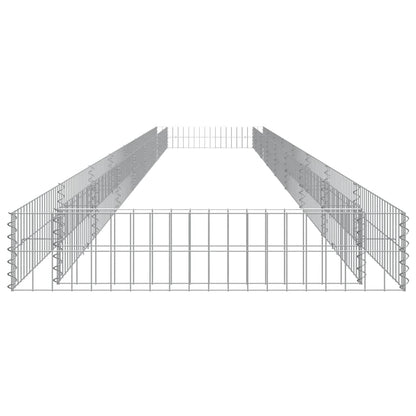 vidaXL Gabionen-Hochbeet Verzinkter Stahl 800x100x20 cm