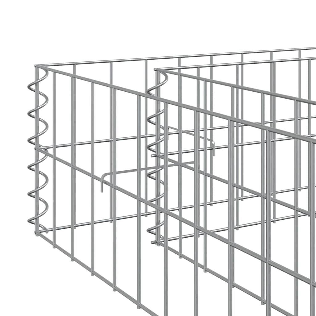 vidaXL Gabionen-Hochbeet Verzinkter Stahl 800x100x20 cm