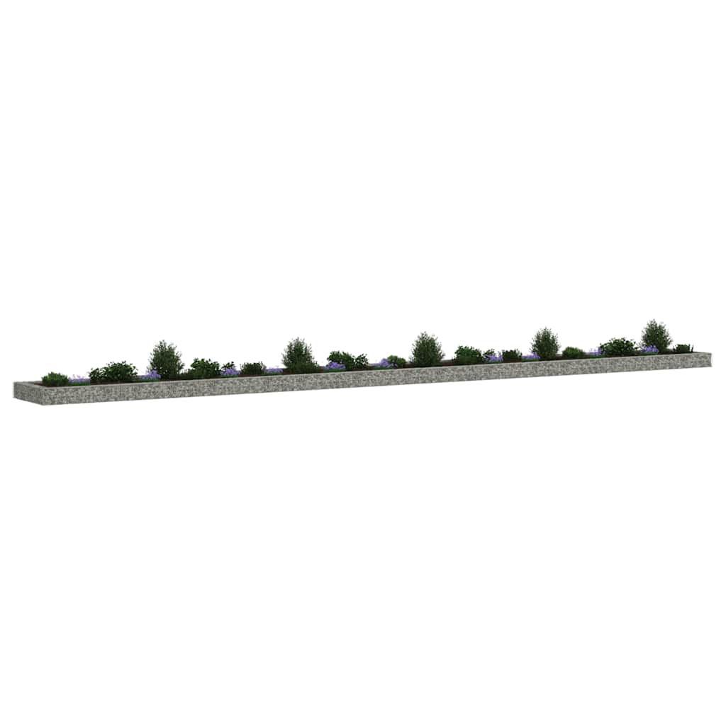 vidaXL Gabionen-Hochbeet Verzinkter Stahl 1000x100x20 cm