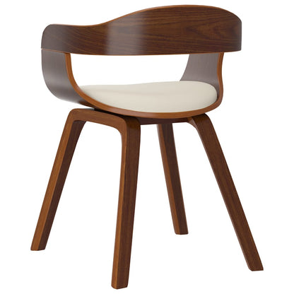 vidaXL Esszimmerstühle 2 Stk. Creme Bugholz und Kunstleder