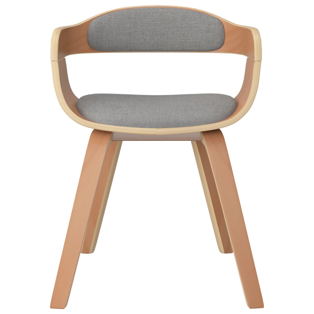 vidaXL Chaises de salle à manger 2 pcs Taupe Bois courbé et tissu