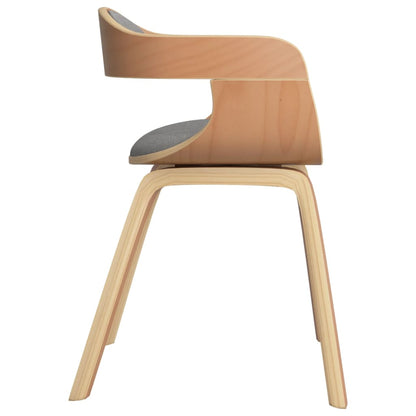 vidaXL Chaises de salle à manger 2 pcs Taupe Bois courbé et tissu