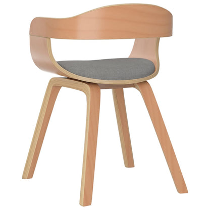 vidaXL Chaises de salle à manger 2 pcs Taupe Bois courbé et tissu