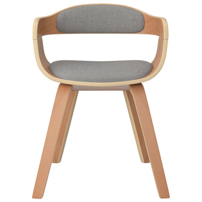 vidaXL Chaises de salle à manger 4 pcs. Taupe Bois courbé et tissu