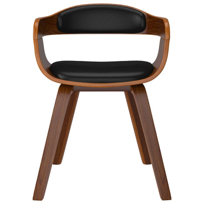 vidaXL Chaises de salle à manger 6 pcs Noir Bois courbé et similicuir
