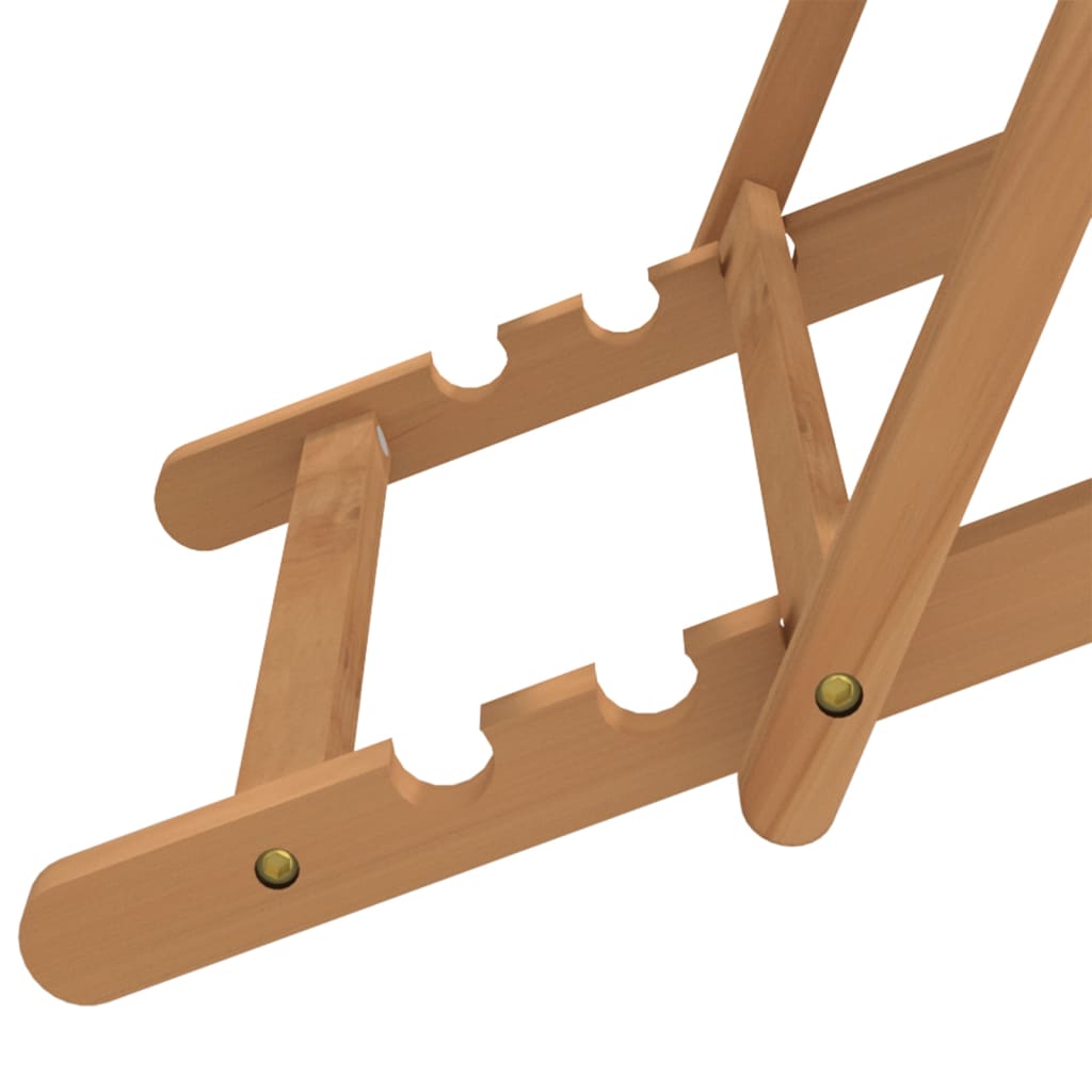 vidaXL Chaise de plage pliable en teck massif vert