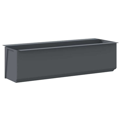 vidaXL Jardinières pour palettes européennes 12 pcs Gris 36x13,5x9,5 cm PP