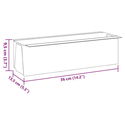 vidaXL Jardinières pour palettes européennes 12 pcs Gris 36x13,5x9,5 cm PP