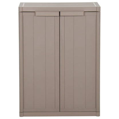 vidaXL Gartenschrank Braun 65x45x88 cm PP Holz-Optik