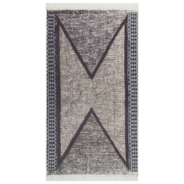 vidaXL Tapis noir et gris 120x180 cm Coton