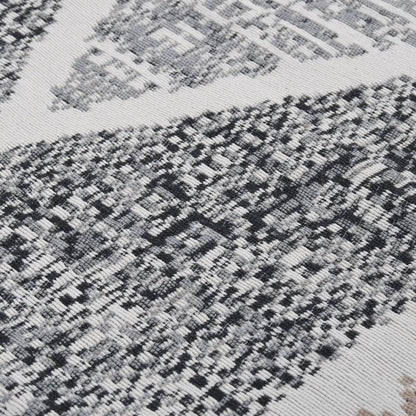 vidaXL Tapis noir et gris 120x180 cm Coton