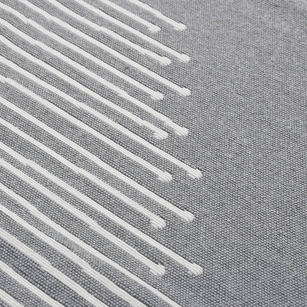 vidaXL Tapis Gris foncé 160x230 cm Coton